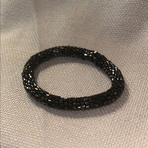 Black Beaded Bracelet